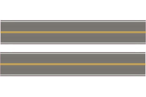 CMR Products 3150030 HO Easy Streets: Medium Asphalt 10" Straight Section No Passing Roadway (2)