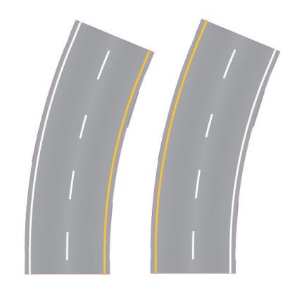 CMR Products 3153011 HO Easy Streets: Aged Asphalt Broad Curve Interstate Roadway (2)