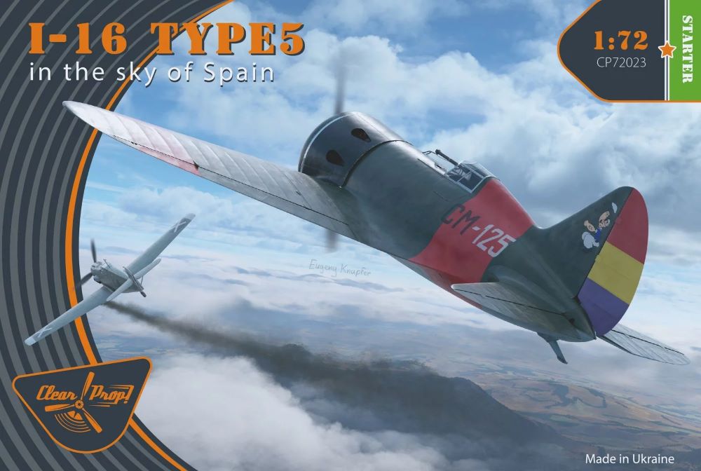 Clear Prop Models 72023 1/72 I16 Type 5 in the Sky of Spain Fighter (Starter)