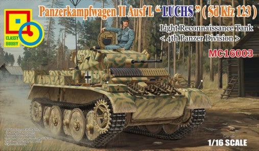 Classy Hobby 16003 1/16 PzKpfw II Ausf L Luch (SdKfz 123) 4th Pz Division Light Recon Tank