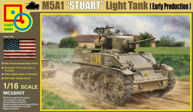 Classy Hobby 16007 1/16 M5A1 Stuart Early Production Light Tank