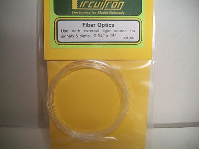 Circuitron 8040 HO Scale Fiber Optics -- .04" Diameter, 15'