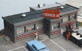 City Classics 110 HO Scale Route 22 Diner -- Kit - 6-1/2 x 4 x 2" 16.5 x 10 x 5.1cm