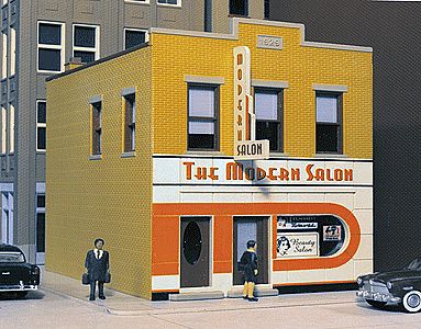 City Classics 116 HO Scale South Side Salon -- Kit - 4-1/4 x 3-1/8 x 3-3/8" 10.8 x 7.9 x 8.6cm