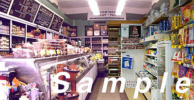 City Classics 1311 HO Scale Picture Window Photo Interior - Small Market -- Fits 3 to 3-1/2" 7.6 to 8.9cm Wide x 1-5/8" 4.1cm Building Storefront