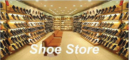City Classics 1313 HO Scale Picture Window Photo Interior - Shoe Store -- Fits 3 to 3-1/2" 7.6 to 8.9cm Wide x 1-5/8" 4.1cm Building Storefront