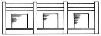 City Classics 201 HO Scale Long Lower Walls -- With Doors pkg(2)