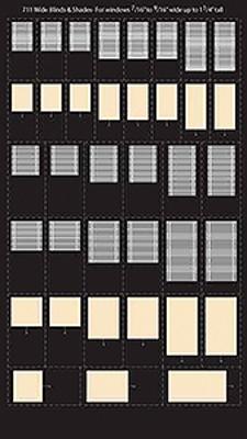 City Classics 711 HO Scale Venetian Blinds & Pull Shades -- Large For Windows - 7/16 to 9/16 x 1-1/4" 1.1 to 1.4 x 3.2cm pkg(36)