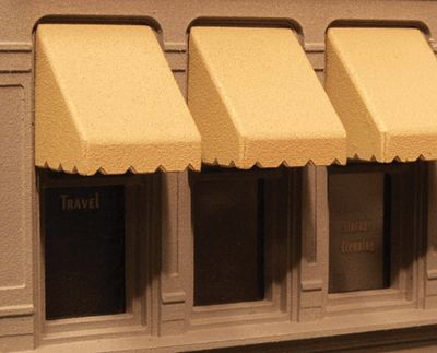 Campbell Scale Models 900 HO Scale Windows (White Plastic) -- Double-Hung, 6-Pane pkg(4)