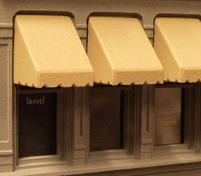 Campbell Scale Models 937 HO Scale Windows (White Plastic) -- Double-Hung, 4-Pane pkg(3)