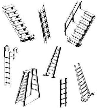 Central Valley Models 1602 HO Assorted Steps & Ladders
