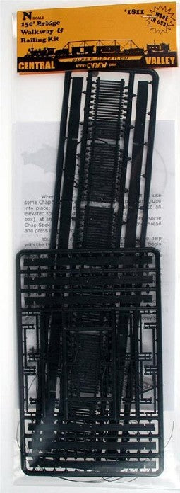 Central Valley Models 1811 N 150' Bridge Walkway & Railing Kit (D)