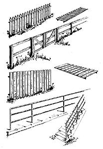 Central Valley Models 1601 HO Scale Fences & Railings pkg(4)