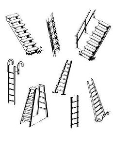 Central Valley Models 1602 HO Scale Steps & Ladders pkg(4)
