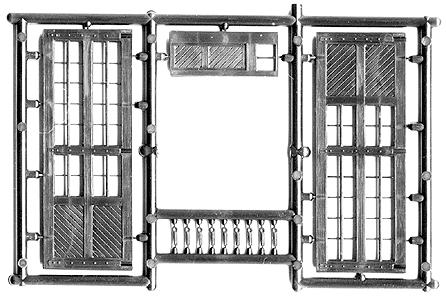 Central Valley Models 1605 HO Scale Super Detailing Accessories -- Large Double Shop Doors 3 Pairs