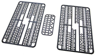 Central Valley Models 1813 N Scale 150' Bridge Details (Unpainted Plastic) -- Lacing & Gusset Details