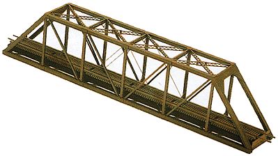 Central Valley Models 1815 N Scale Through-Truss Bridge -- Kit - Modern Portals, Single Track 11-15/32" 29.1cm (153 Scale Feet)