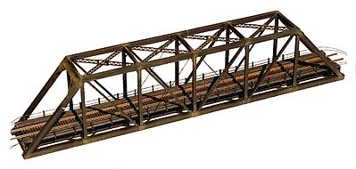 Central Valley Models 1820 N Scale Modernized Through-Truss Bridge w/Walkways -- Kit - Modern Portals, Single Track 11-15/32" 29.1cm (153 Scale Feet)