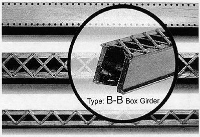 Central Valley Models 19005 HO Scale Heavy Duty Laced Bridge Girders -- Kit - 5-7/8" 14.9cm Long pkg(10)