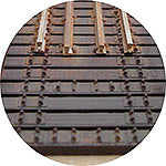 Central Valley Models 19018 HO Scale 25' Bridge Tie Sections -- 8 Sections & 4 25' Stringers for Code 100 w/Skip Tie Code 83 Guard Rail