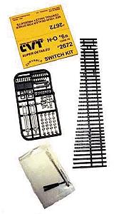 Central Valley Models 2672 HO Scale CVT Curvable Switch Kit -- Code 70 #6 Right