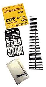 Central Valley Models 2681 HO Scale CVT Curvable Switch Kit -- Code 83 #6 Left