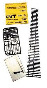 Central Valley Models 2871 HO Scale CVT Curvable Switch Kit -- Code 70 #8 Left