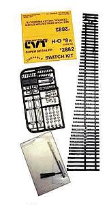 Central Valley Models 2882 HO Scale CVT Curvable Switch Kit -- Code 83 #8 Right
