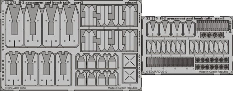 Eduard 32275 1/32 Aircraft- IL2 Armament & Bomb Tails for HBO (D)