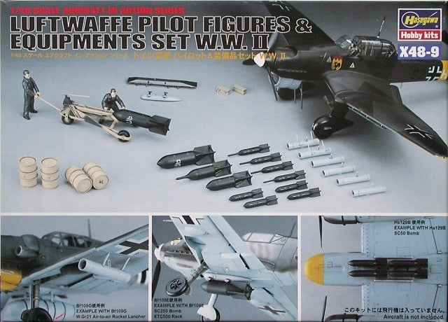 Hasegawa 36109 1/48 WWII Luftwaffe Pilots & Equipment Set (D)