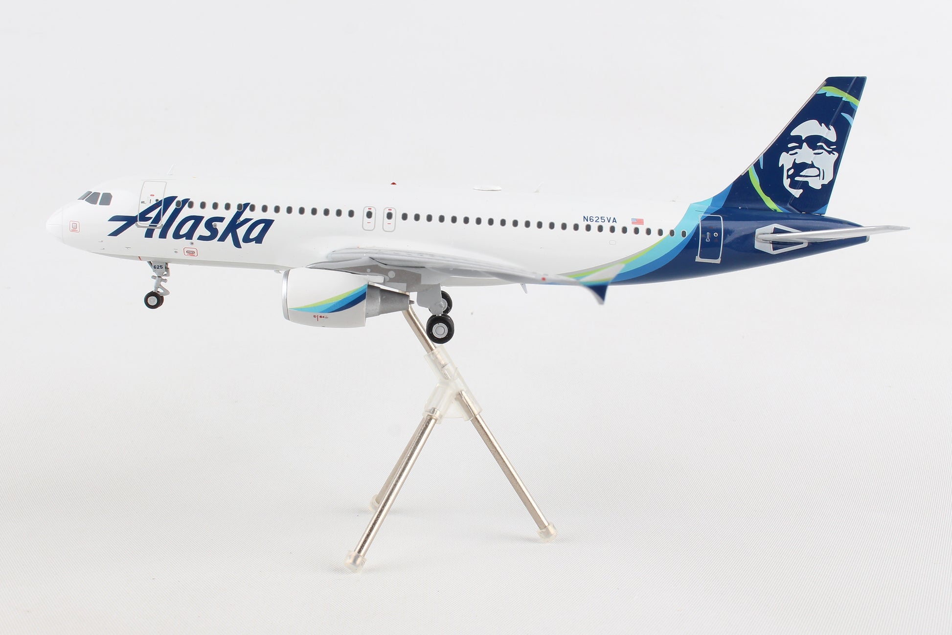 Gemini Jets 1/200 G2ASA737 Gemini200 Alaska A320 1/200 New Livery Reg#N625Va (**)