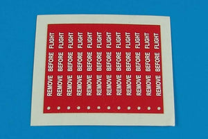 Aerobonus 320002 1/32 Remove Before Flight Flags White Lettering (Decals)