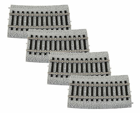 Lionel 8768074 HO Scale Curved Code 83 Roadbed Track - MagneLock -- 1/3 20" Radius Curve pkg(4)