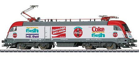 Marklin 39829 HO Scale DB AG Class 182 Electric - 3-Rail - Sound and Digital -- German Railroad DB AG 182 293-1 (Fantasy Coca-Cola Scheme, Era VI 2020, whit