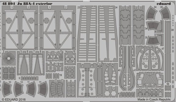 Eduard 48894 1/48 Aircraft- Ju88A4 Exterior for ICM (D)