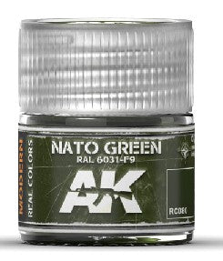 AK Interactive RC80 Real Colors: NATO Green RAL6031 F9 Acrylic Lacquer Paint 10ml Bottle