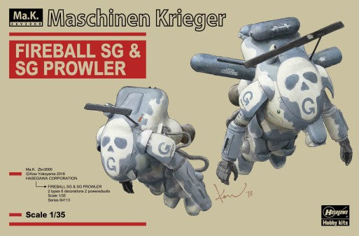 Hasegawa 64113 1/35 Maschinen Krieger SG Fireball & SG Prowler Mercenary Troops Space-Type Figures (2) (Ltd Edition)