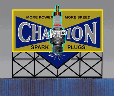 Miller Engineering 5071 O/Ho Champion Spark Plug Sign