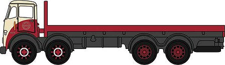 Oxford nfg013 N Scale Foden FG 8 Wheel Flatbed Platform Truck - Assembled -- Robsons Of Carlisle (red, cream)