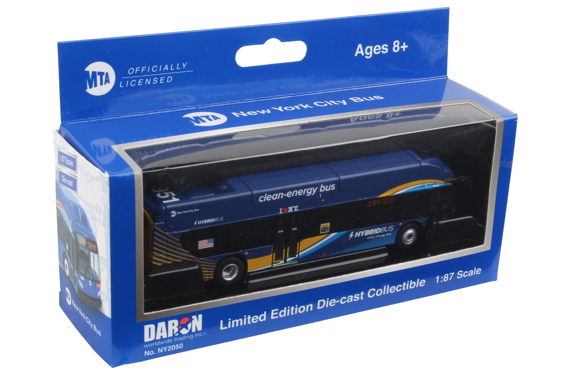 Daron NYC Die-Cast NY2050 Mta New Flyer Xcelsior Transit Electric Hybrid Bus 1/87