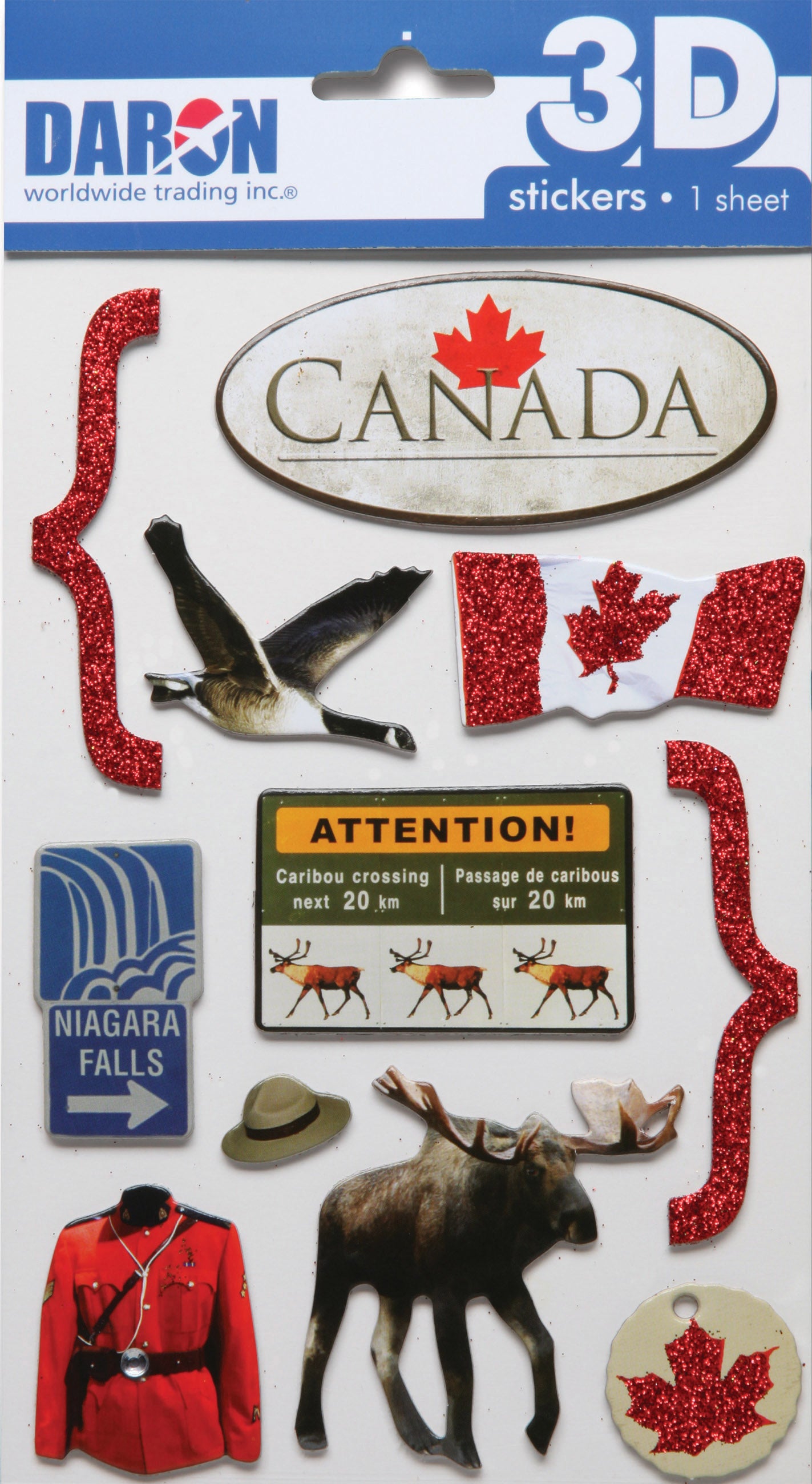 Daron 3D Sticker Sets PP3340 3D Sticker Set-Canada