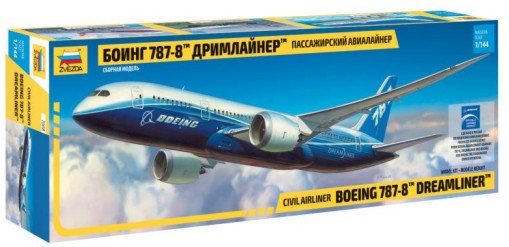 Zvezda 7008 1/144 B787-8 Dreamliner Passenger Airliner