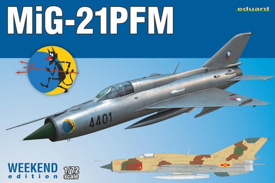 Eduard 7454 1/72 MiG21PMF Soviet Cold War Jet Fighter (Wkd Edition Plastic Kit) (D)