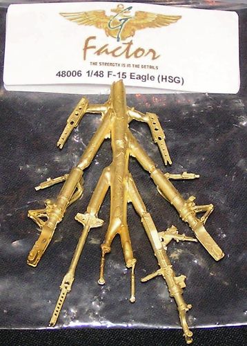 G Factor Models 48006 1/48 F15 Eagle Brass Landing Gear for HSG (D)