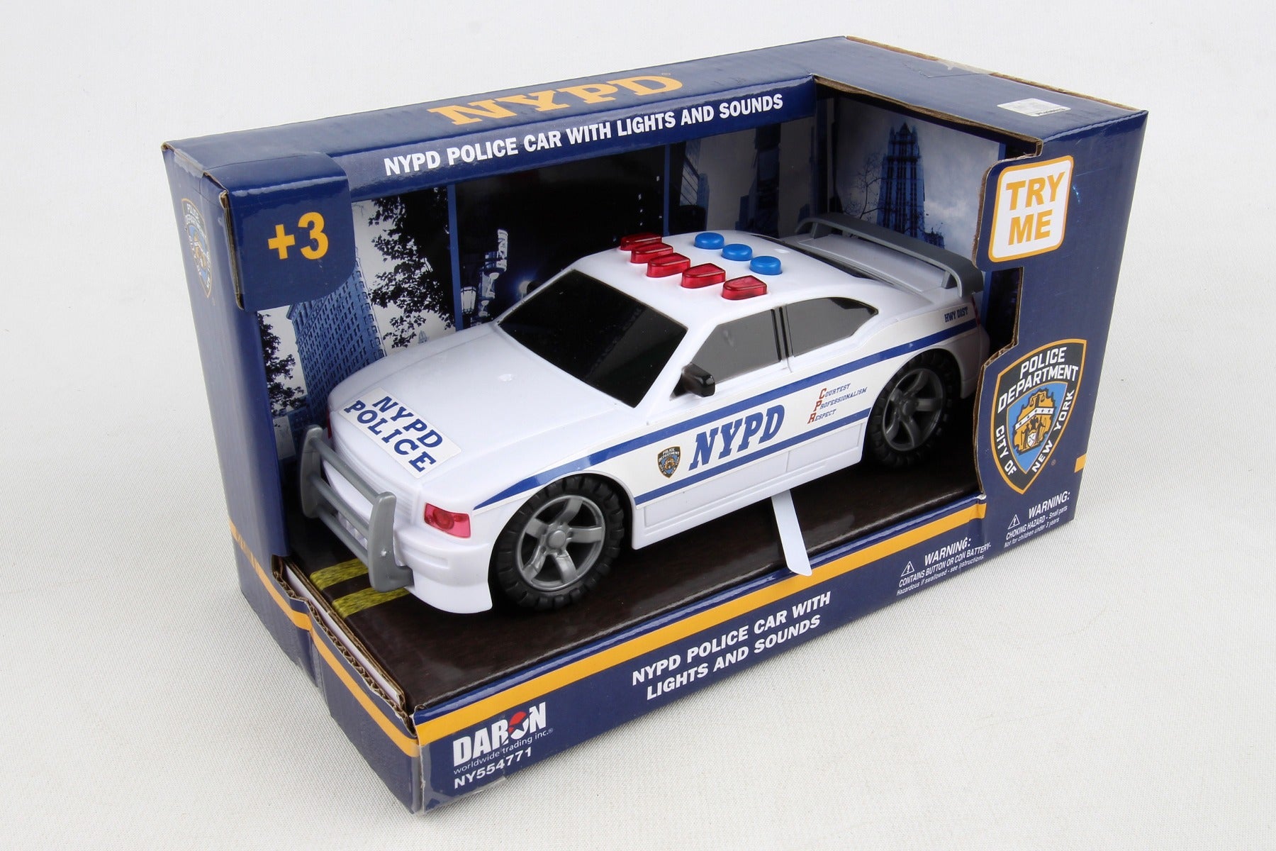 Daron New York City NY554771 Nypd Police Car W/Lights & Sound