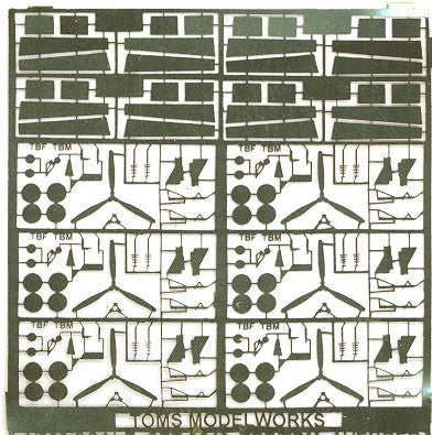 Toms Model Works 3543 1/350 TBF/TBM Avenger Detail Set for 6 TSM Aircrafts (D)