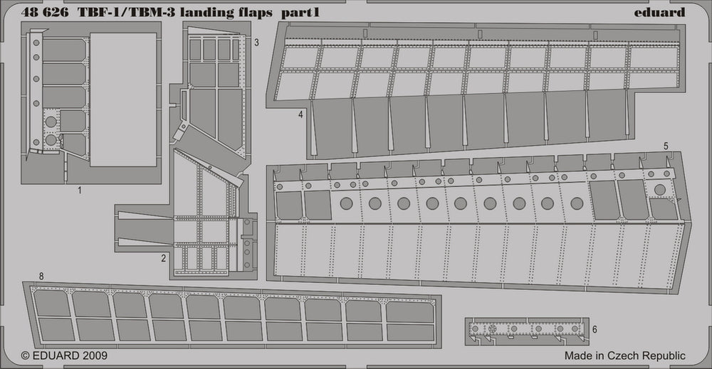 Eduard 48626 1/48 Aircraft- TBM1/TBF3 Landing Flaps for HBO (D)