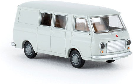 Brekina 34431 HO Scale 1967-1983 Fiat 238 Half-Passenger Van - Assembled -- Light Gray