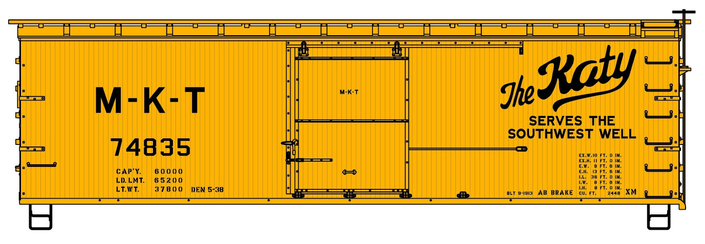 Accurail 1307 Ho 36' Dbl Sht Wood Boxcar Mkt