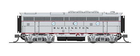 Broadway Limited 6841 N Scale EMD F3B - Sound and DCC - Paragon4 -- Chicago, Burlington & Quincy 9961B (aluminum, red, black)